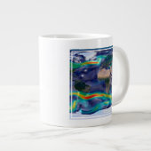Visualisierung der globalen Winde. Jumbo-Tasse (Vorderseite Rechts)