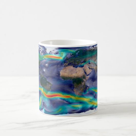 Visualisierung der globalen Winde. Kaffeetasse (Mittel)