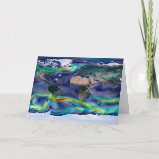 Visualisierung der globalen Winde. Karte (Vorderseite)