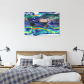 Visualisierung der globalen Winde. Leinwanddruck (Insitu (Schlafzimmer))