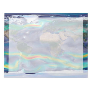 Visualisierung der globalen Winde. Notizblock