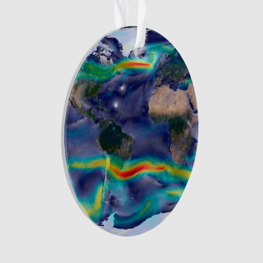 Visualisierung der globalen Winde. Ornament (Vorderseite)