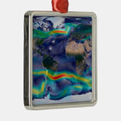 Visualisierung der globalen Winde. Ornament Aus Metall (Rechts)