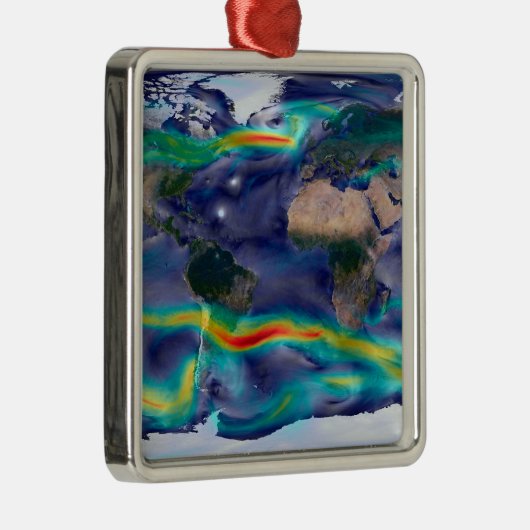 Visualisierung der globalen Winde. Ornament Aus Metall (Rechts)