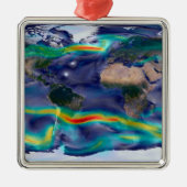 Visualisierung der globalen Winde. Ornament Aus Metall (Vorne)