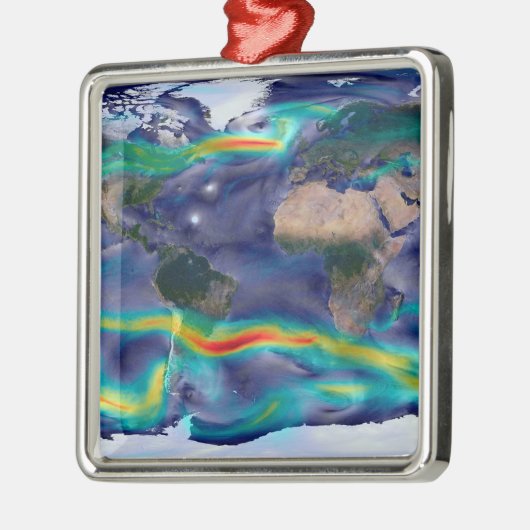 Visualisierung der globalen Winde. Ornament Aus Metall (Links)