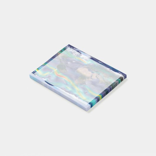 Visualisierung der globalen Winde. Post-it Klebezettel (angewinkelt)