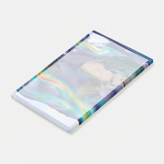 Visualisierung der globalen Winde. Post-it Klebezettel (angewinkelt)