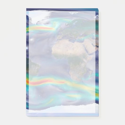 Visualisierung der globalen Winde. Post-it Klebezettel (Vorderseite)