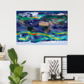 Visualisierung der globalen Winde. Poster (Heimbüro)