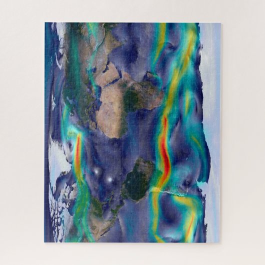 Visualisierung der globalen Winde. Puzzle (Vertikal)