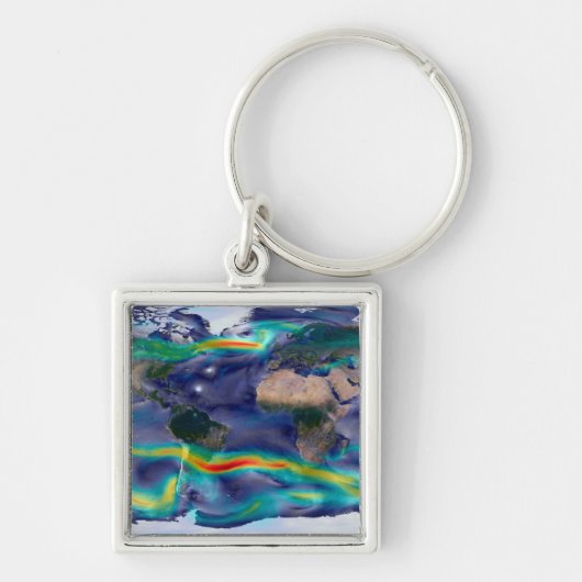 Visualisierung der globalen Winde. Schlüsselanhänger (Vorne)