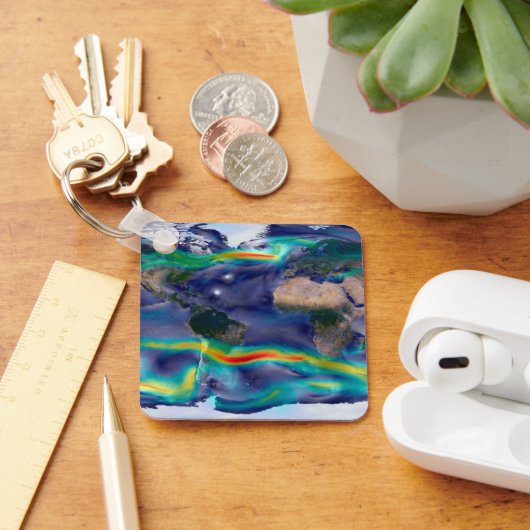 Visualisierung der globalen Winde. Schlüsselanhänger (Schreibtisch)