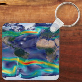 Visualisierung der globalen Winde. Schlüsselanhänger (Rückseite)