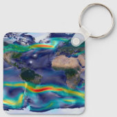 Visualisierung der globalen Winde. Schlüsselanhänger (Rückseite)