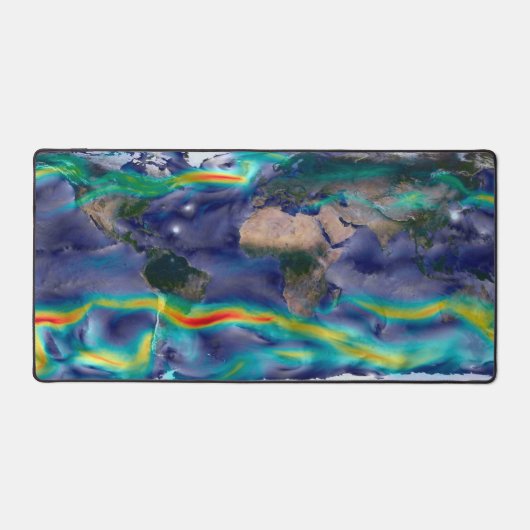 Visualisierung der globalen Winde. Schreibtischunterlage (Vorderseite)