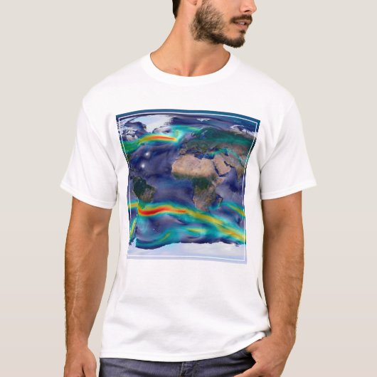 Visualisierung der globalen Winde. T-Shirt (Vorderseite)