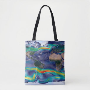 Visualisierung der globalen Winde. Tasche