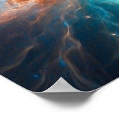 Visualisierung eines Urknalls im Weltraum Poster (Ecke)