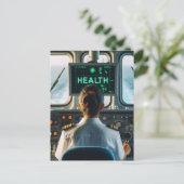 Visualizing HEALTH Get Well Card Postkarte (Stehend Vorderseite)