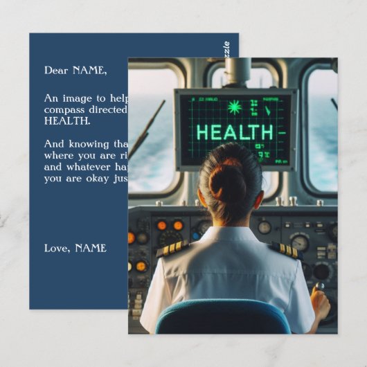 Visualizing HEALTH Get Well Card Postkarte (Vorne/Hinten)