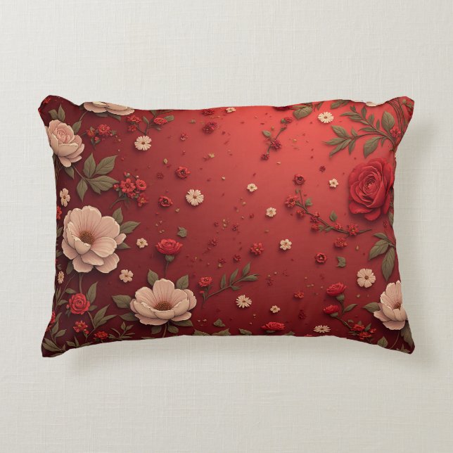 VisualNest Floral Pillow Sham, PillowCase Dekokissen (Vorderseite)