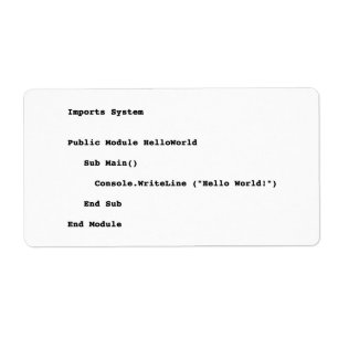 Visuell Basic Hello World Gruß