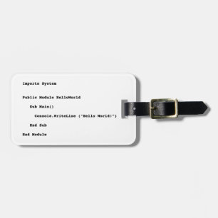 Visuell Basic Hello World Gruß Gepäckanhänger