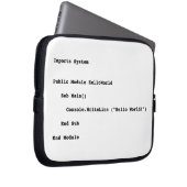 Visuell Basic Hello World Gruß Laptopschutzhülle (Vorne Rechts)