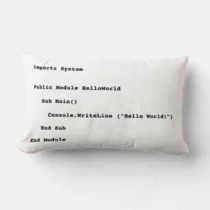 Visuell Basic Hello World Gruß Lendenkissen