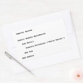 Visuell Basic Hello World Gruß Rechteckiger Aufkleber (Umschlag)