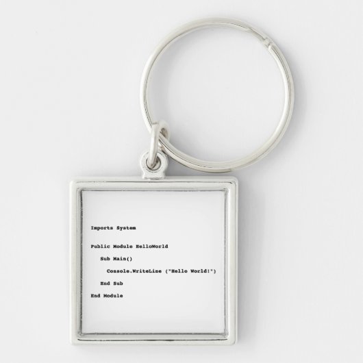 Visuell Basic Hello World Gruß Schlüsselanhänger (Vorne)