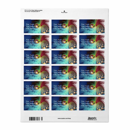 Visuell Cortex Adressaufkleber (Vorne)