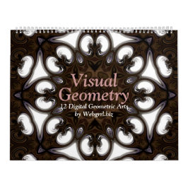 Visuell Geometry Mandala 12-monatiger Mauerkalende Kalender
