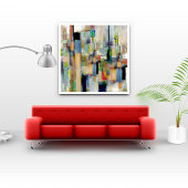 Visuelle Erinnerungen, originale Abstrakte Kunst Poster