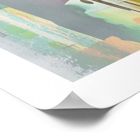 Visuelle Erinnerungen, originale Abstrakte Kunst Poster (Ecke)