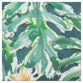 VISUELLE FERIEN Monstera tropisches Blatt Stoff (Nahaufnahme)