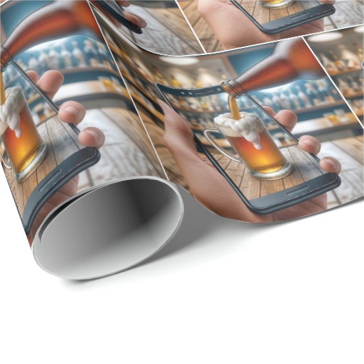 Visuelle Illusion auf Smartphone Geschenkpapier (Rolleneckpunkt)