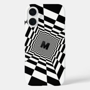 Visuelle Illusion, Monogramm oder Initialzündung iPhone 16 Hülle