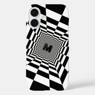 Visuelle Illusion, Monogramm oder Initialzündung iPhone 16 Hülle