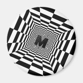 Visuelle Illusion, Monogramm oder Initialzündung Magnet (Vorne)