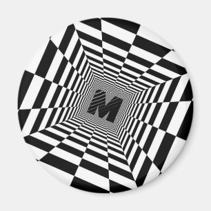 Visuelle Illusion, Monogramm oder Initialzündung Magnet