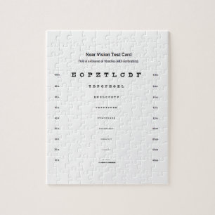 Visuelle Prüfung der Nahsichtkarte Puzzle