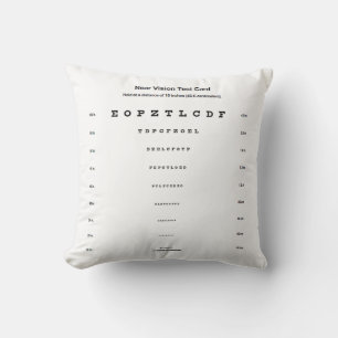 Visuelle Prüfung der Nahsichtprüfkarte Kissen