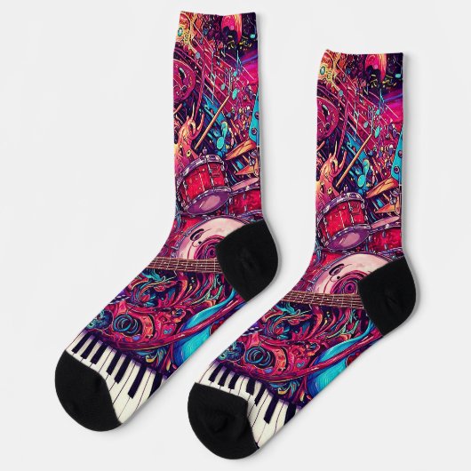 Visuelle Sounds Socken (Linkes Detail)