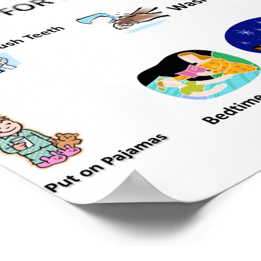 Visueller Bildplan für unsere Lieben im Bedtime Poster (Ecke)