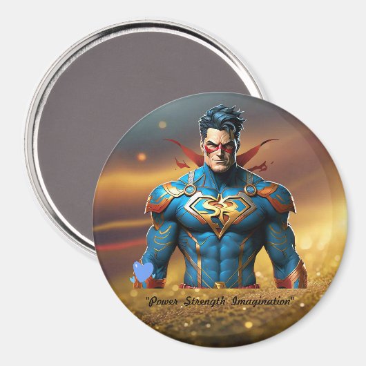 "Visueller Heldenmacher" Magnet (Vorderseite/Rückseite)
