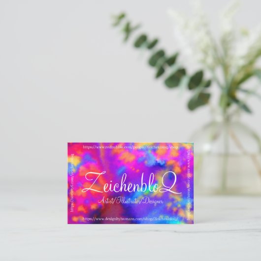 Visueller Künstler Visitenkarte (Stehend Vorderseite)