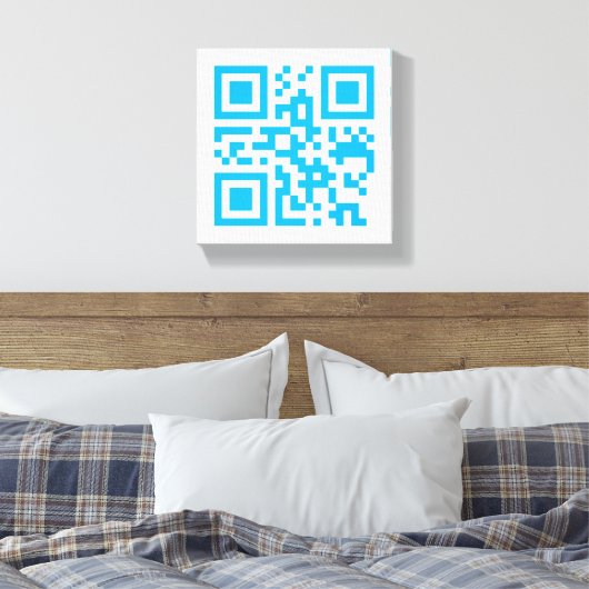 Visueller QR-Code auf Premium Wrapped Canvas (Glos Leinwanddruck (Insitu (Schlafzimmer))