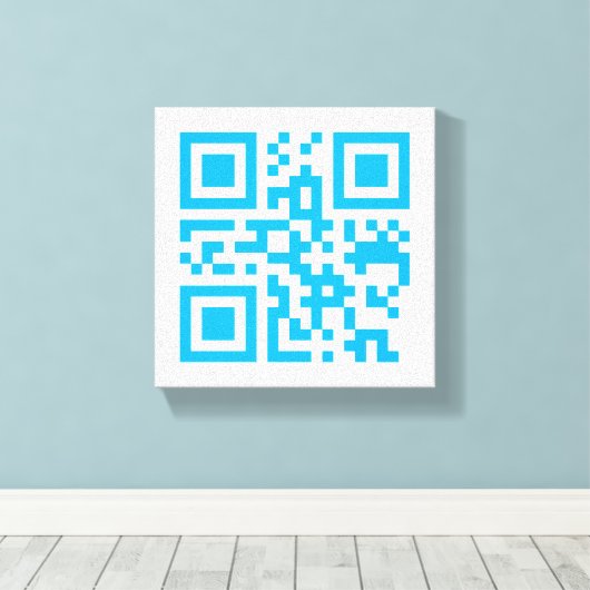 Visueller QR-Code auf Premium Wrapped Canvas (Glos Leinwanddruck (Insitu (Holzboden))